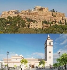 La Acrópolis y la Iglesia, dos referencias urbanas y símbolos de autoridad ética y fáctica