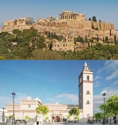 La Acrópolis y la Iglesia, dos referencias urbanas y símbolos de autoridad ética y fáctica